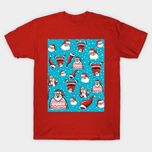 Christmas Santa Designs T-Shirt by Grasdal